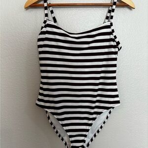 Kona Sol Maroon and White Swimsuit